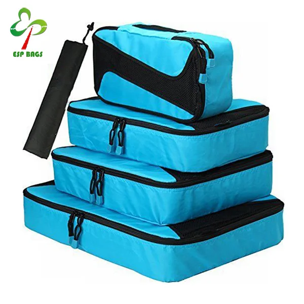 5 Pieces storage organizer travel bags, light breathable mesh luggage organizer, practical roomy packing cube set with shoe bag