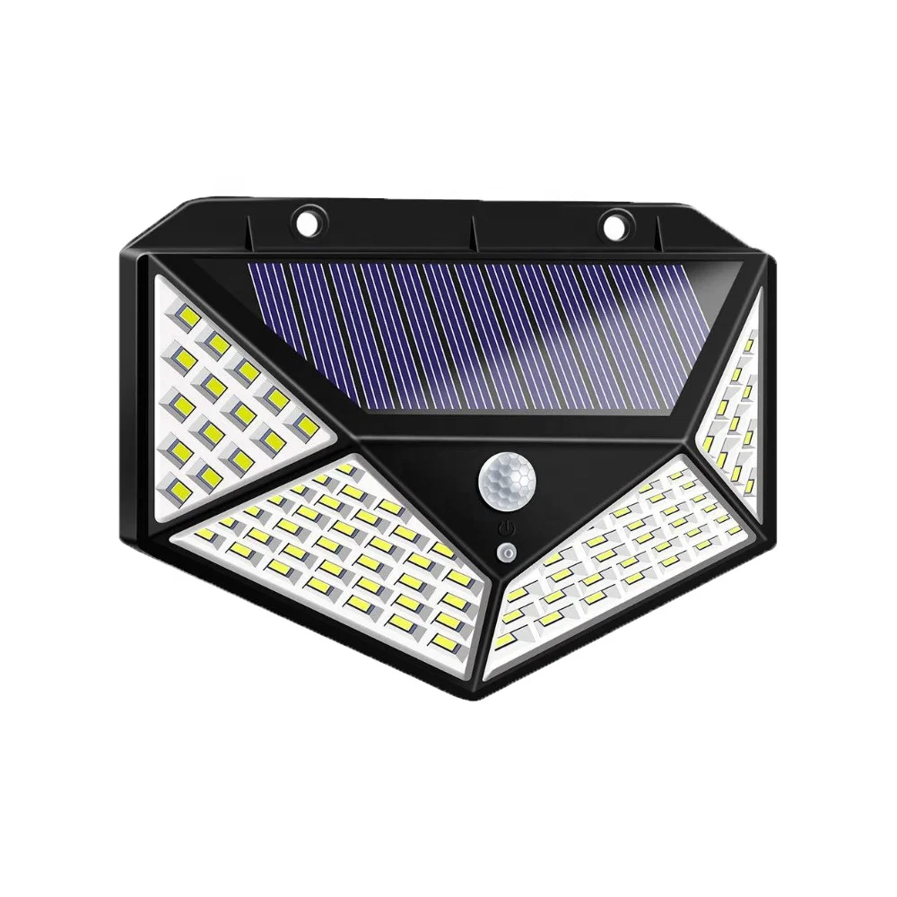 Wholesale 100 LED Outdoor Waterproof Solar Powered Motion Sensor Wall Security Outdoor LED Solar Garden Light
