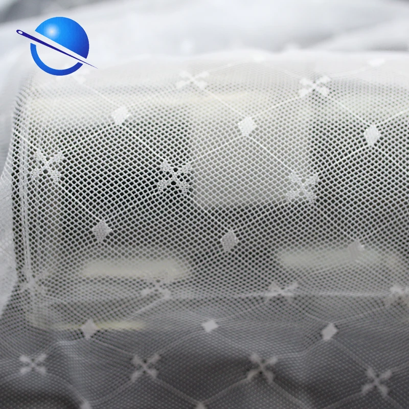 Жаккардовый узор 100% полиэстер москитная сетка ткань для манежа ребенка