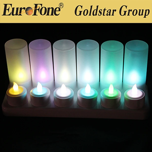Аккумуляторная непламено изменение цвета из светодиодов чай огни свечу