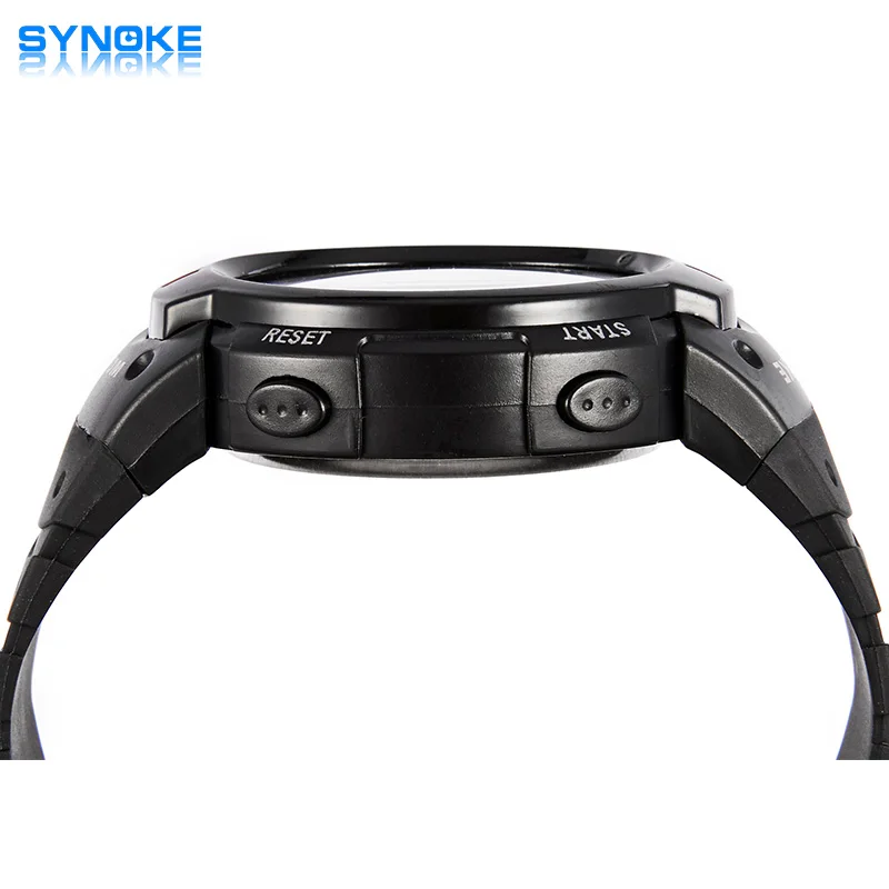 SYNOKE 61576 Fashion Brand Watch Men Silicone LED Sports Watch Life Waterproof Digital Watches Clock relogio masculino