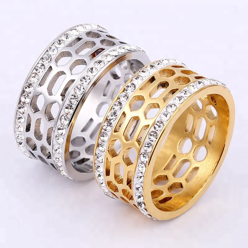 High quality cheap ladies gold  finger custom rings