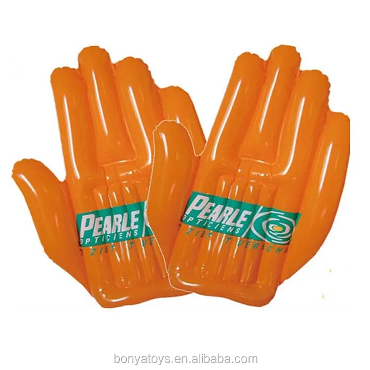 Рекламная гигантская надувная рука среднего пальца с логотипом