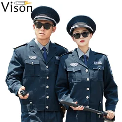 Gaberdine Jacket Security Guard Officer Uniforms winter coat Military Tactical clothes