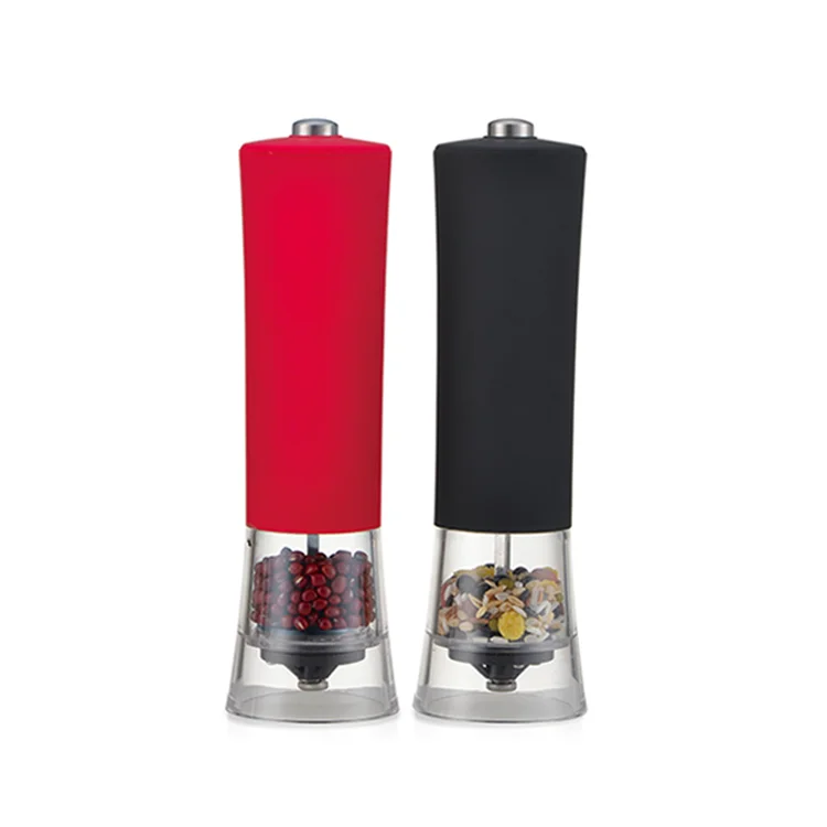
LFGB Approved Battery Operated Colorful Stainless Steel Salt and Pepper Mills 