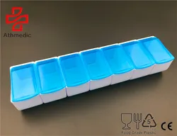 2022 Athmedic food grade daily single row detachable 7 day pill box case