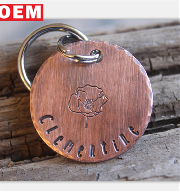 
Factory price handmade Round Dog Pet ID Tags Disc Dog tag name or Cat tag Engraved Free 