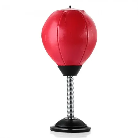 Desktop Punching Ball Table Punch Bag w/Sound Stress Relief Desk Toy Vacuum Grip
