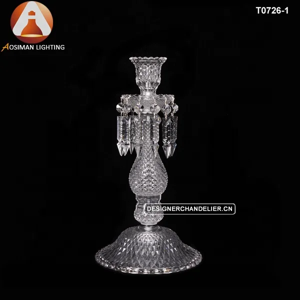 Tall Crystal Floor Candelabra