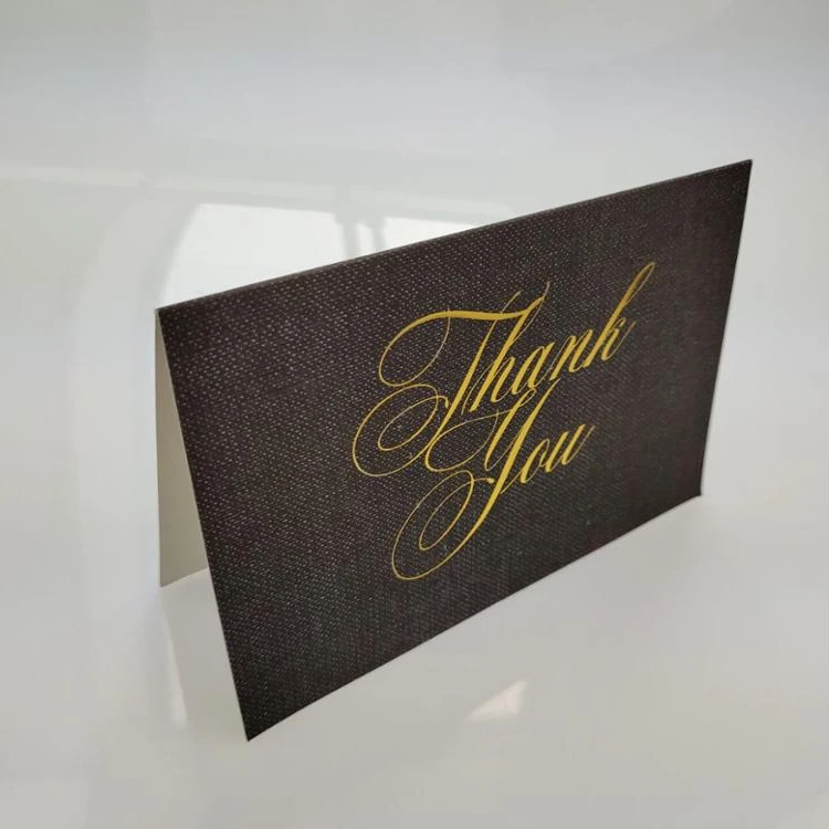 Hot Wholesale Custom 36//40/48/50/54/100 Pack 4x6 Inch full color printed Gold Foiled Thank You Card With Envelopes