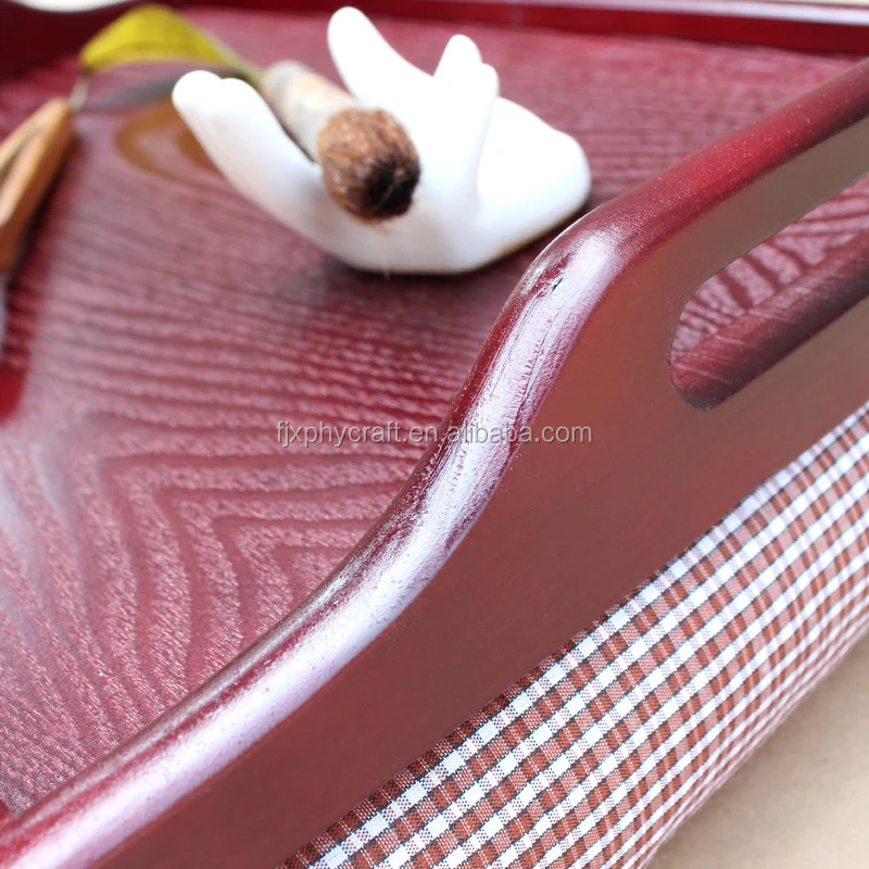 solid wood padded laptop bed tray with 2 handle