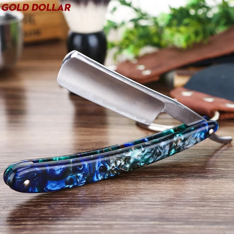 
Cut Throat Shaving Straight Razor Carbon Steel Barber Sharpen Straight Razor Shave German Safty Shaver Throat Razor Resin Handle 