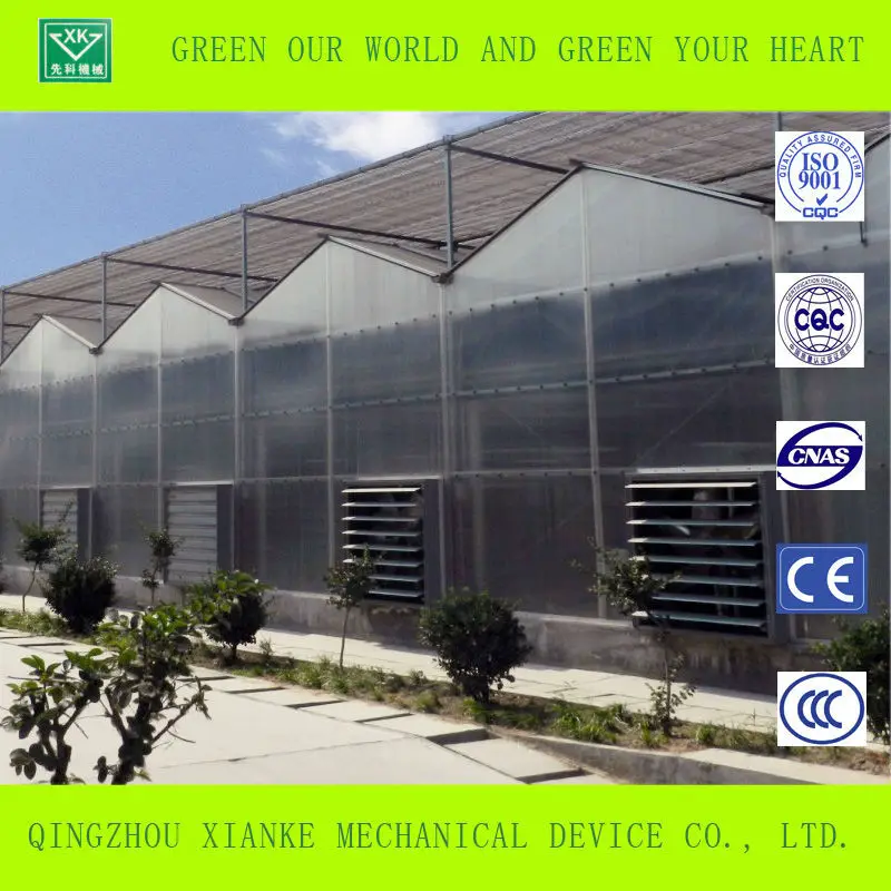 Steel structure frame greenhouse agricultural polycarbonate greenhouse for ecological agriculture for sale