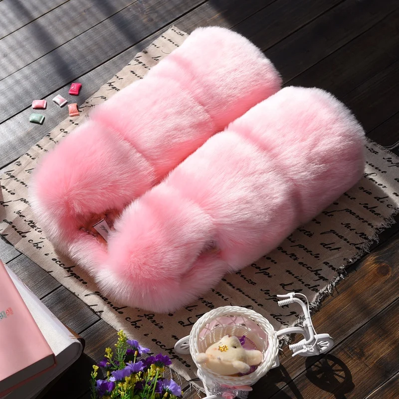 
Pink Baby Girl Clothing Set Princess Faux Fur Fabric Kids Faux Fur Coat Vest 
