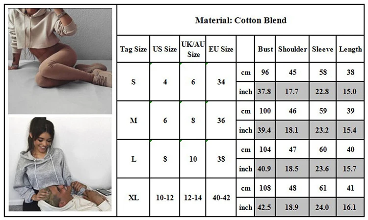 
2020 Autumn Latest Design Custom Logo Long Sleeve Hoodies Sexy Crop Tops for Women 