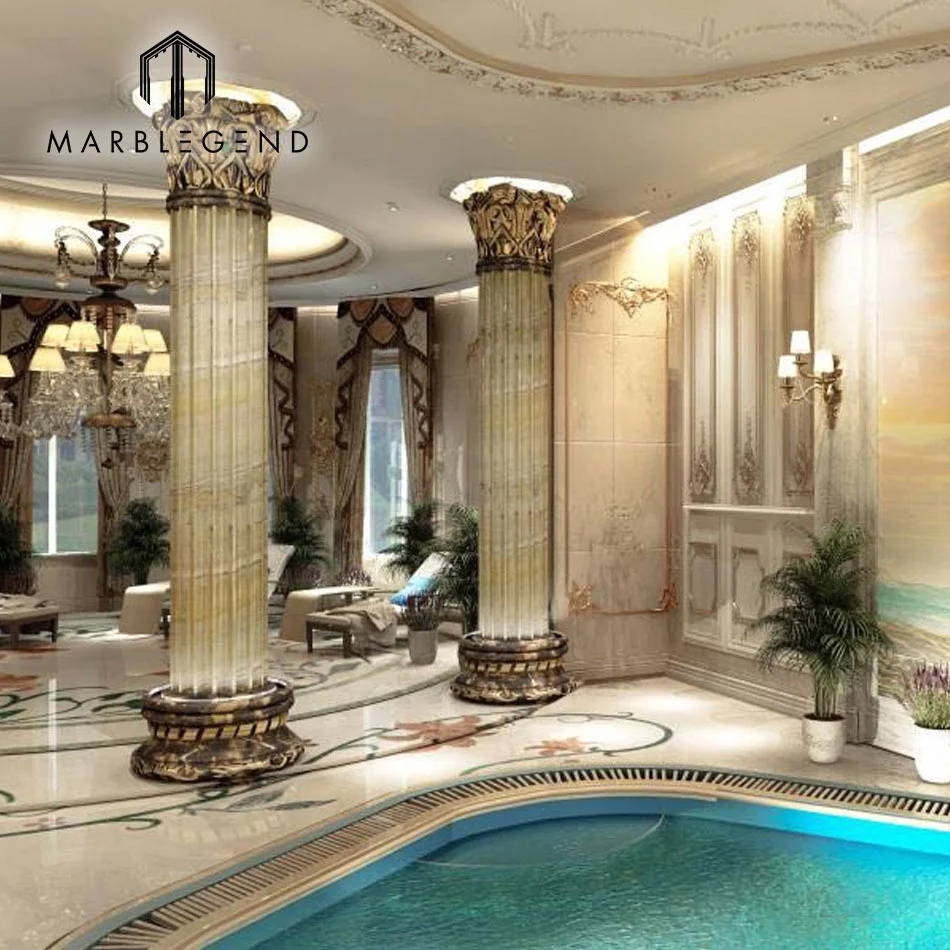 Contemporary architectural Luxury house interior 3d swimming pool design services