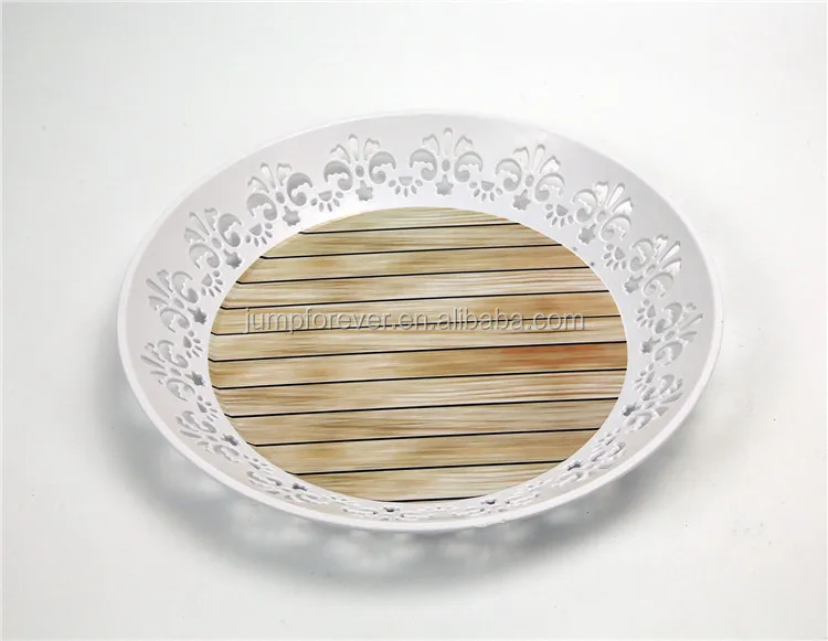 New Customized PP hollow out fruit tray decorative plastic tray