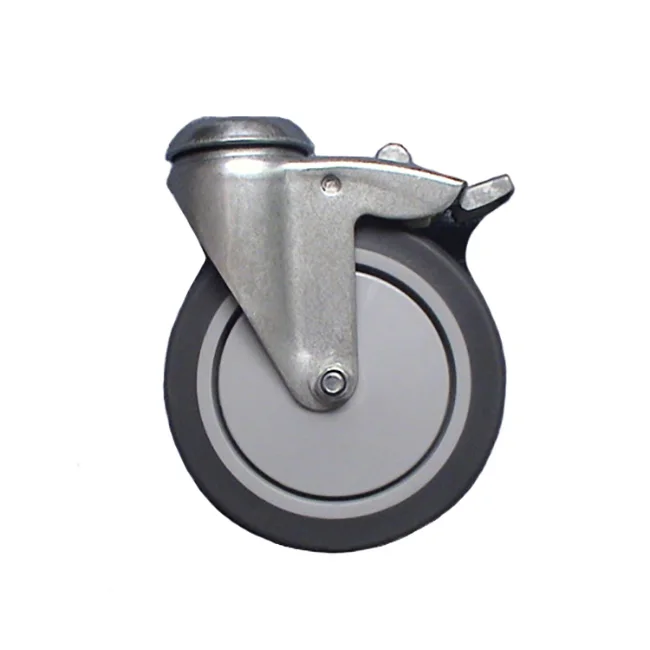 100mm Diameter new ball bearing Swivel industrial castor wheel with brake