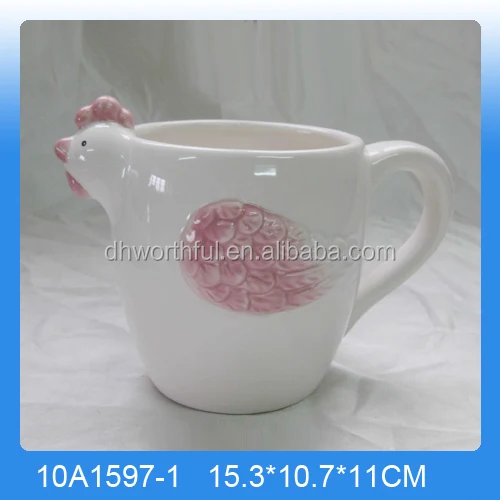 Высокое качество handpainting керамический петух кружка, петух чашки