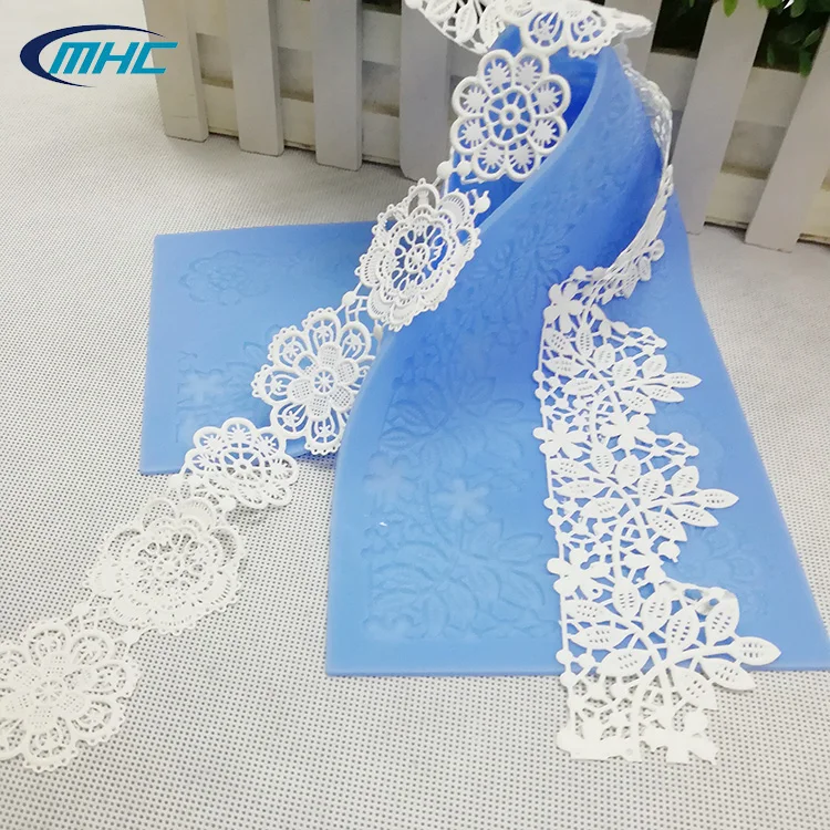 Custom Logo Silicone Fondant Lace Mold 3d Flower Edible Sugar Cake Decoration Silicone Lace Mat