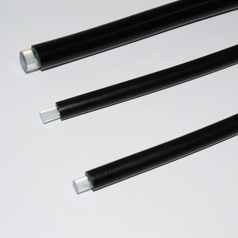 polymer led optic fiber 10mm end glow with black jacket swimming pool light