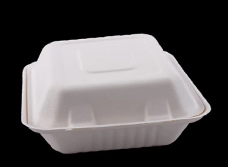 
Big Size sugarcane biodegradable food container disposable packaging lunch box 