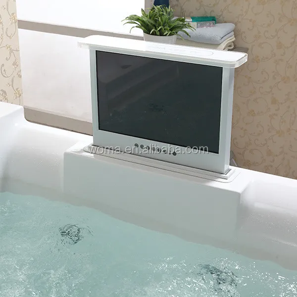 WOMA Q325M 1.91*1.31m 2 person white color high quality acrylic whirlpool bath massage bathtubs for sale