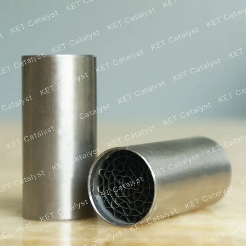 KET Pt/Pd/Rh catalyst metal core catalytic converters for motorcycle