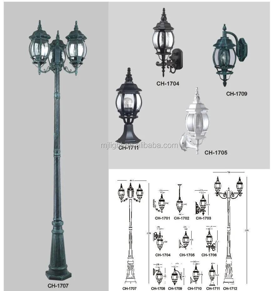 Bronze 30W 2M led garden lighting bollard