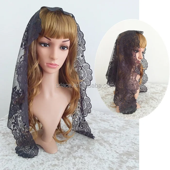 
Catholic Cathedral Lace Veil Embroidery Spanish Lace Veil 