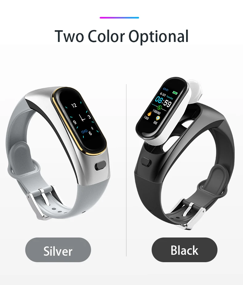 Смарт-наушники BT Беспроводные с монитором кровяного давления, пульсометром, спортивные водонепроницаемые беспроводные наушники, часы H109