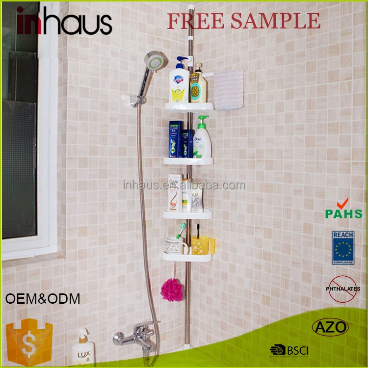 
Bathroom accessories wall mounted towel shower shelf adjustable stainless steel bathroom corner shower rack 