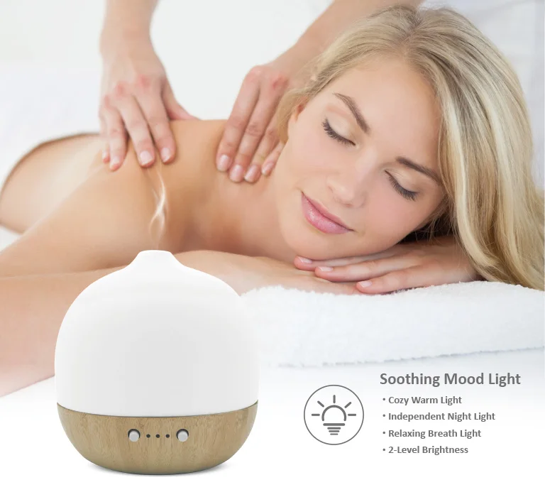 180ml real wood humidifier aroma machine Ceramics and beech home office essential oil night light ultrasonic aerosol