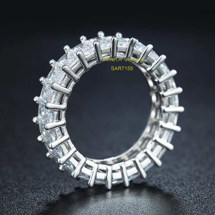 
Sevenajewelry Brand jewellery design SAR7155 Jewelry Wholesale in China Women eternity rings for wedding 