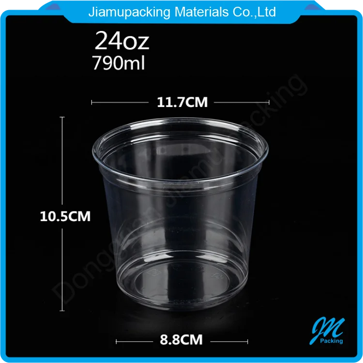 High quality transparent plastic fruit salad bowl container packaging box with lid