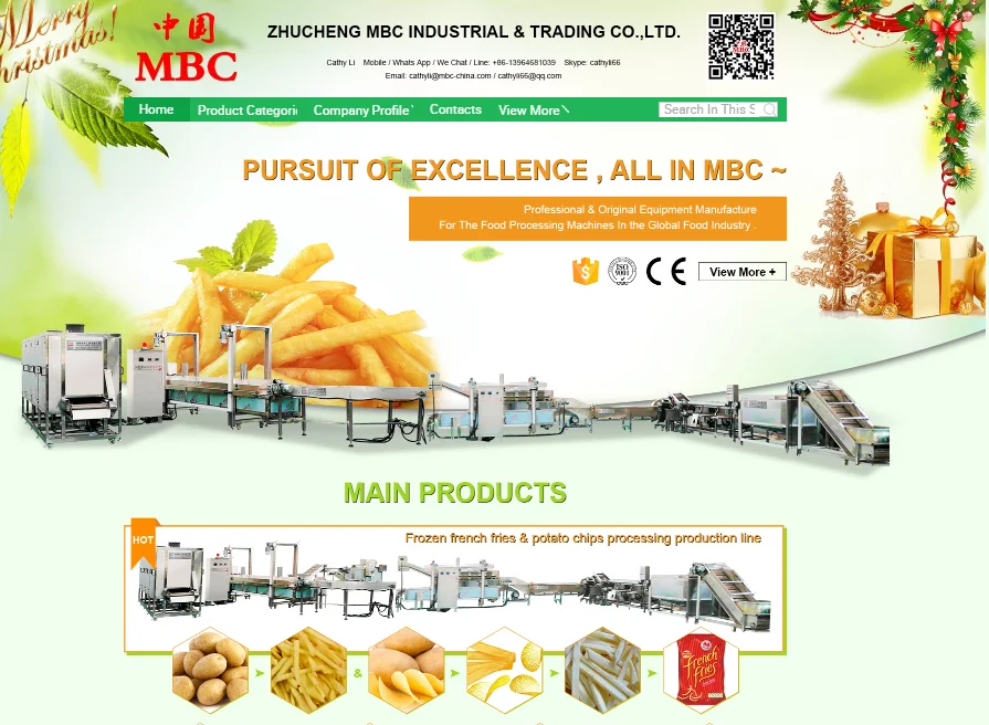 
Semi-automatic Potato Chips Processing Production Line 