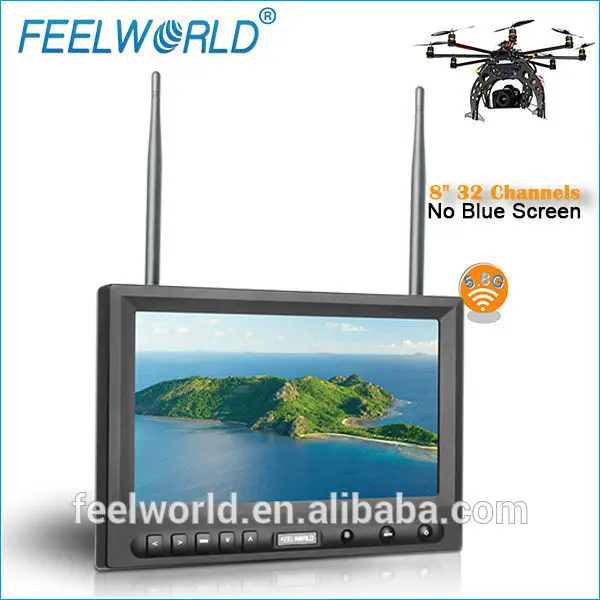 8 дюймов DJI phantom жк-экран с rca вход и 5.8 ГГц приемник для RC модели