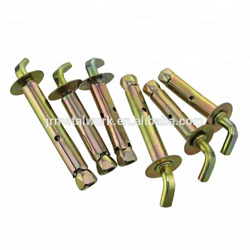 M16 M18 M20 Carbon Steel Color Zinc Plated Hook Expansion Anchor Bolt