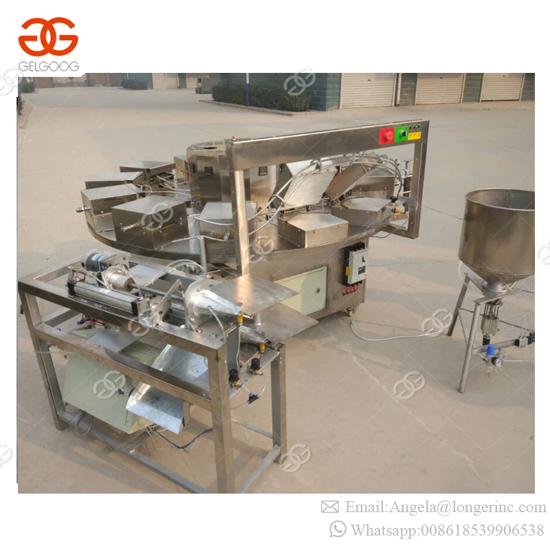 Commercial used Semi Automatic Production Line Making Sugar Snow Kuih kapit Rolled Cono Baking Ice Cream Cone Machine For Sale