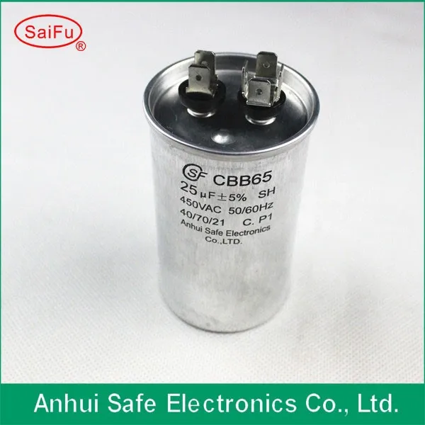 25uf 450 в переменного тока cbb65 рабочий конденсатор, обшивка переменного конденсатора