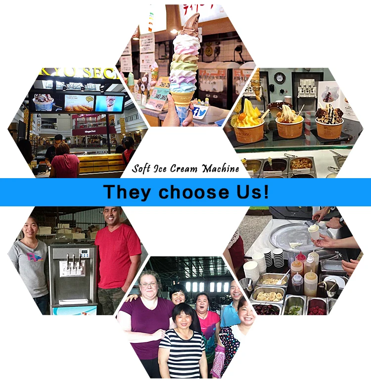 BQ322 3 Flavor(2+1Twist) Hot Sale Commercial Frozen Yogurt Soft Ice Cream Machine