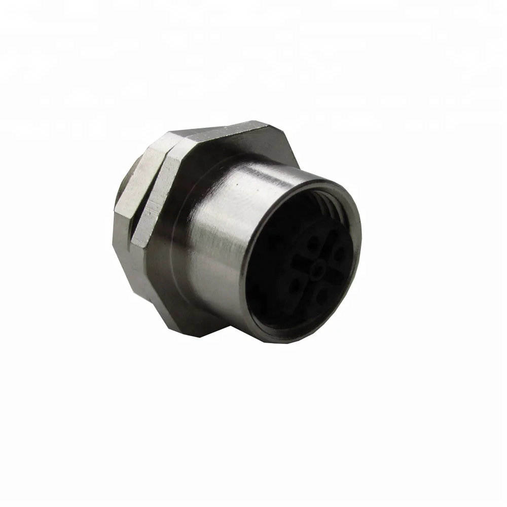 bulkhead connector 4 pin waterproof panel mont receptacles pg9 m16 thread