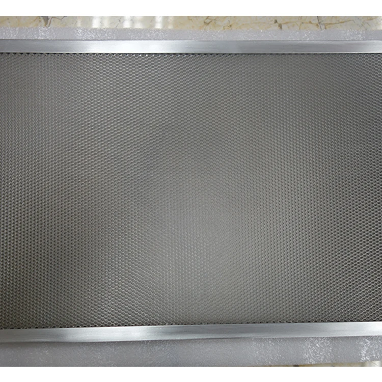 Metal mesh coated honeycomb perforated steel plate with fireproof