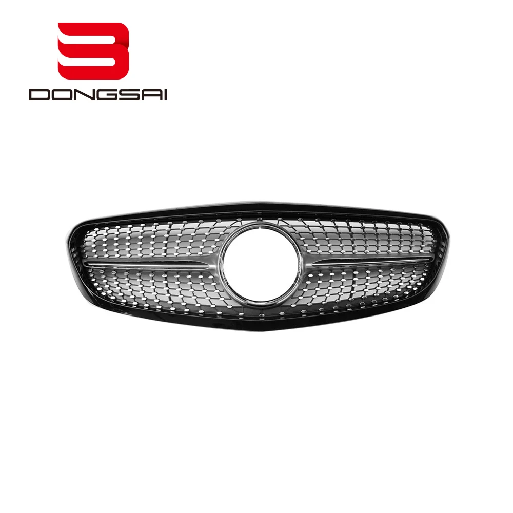 ABS Diamond Front Bumper Mesh Grille Grill for Mercedes Benz C Class W205 C43 C63s 2015-2018