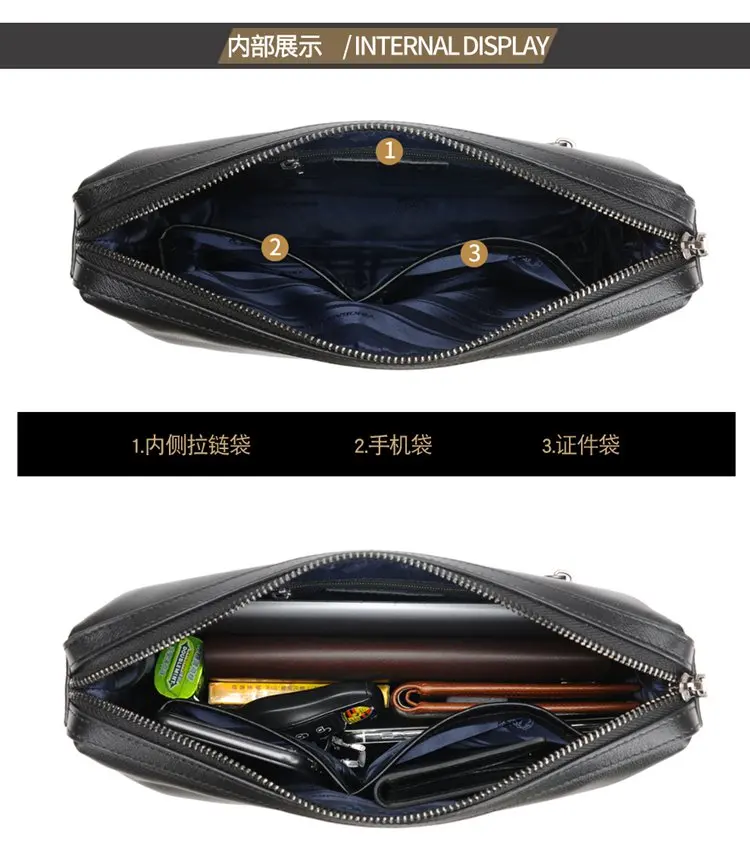 men small pu leather shoulder cross body satchel bag messenger bags