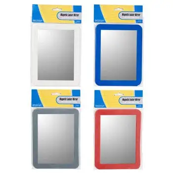 DollarItemDirect LOCKER MIRROR 5X7IN MAGNETIC RED/GREY/COBALT BLUE/WHIT