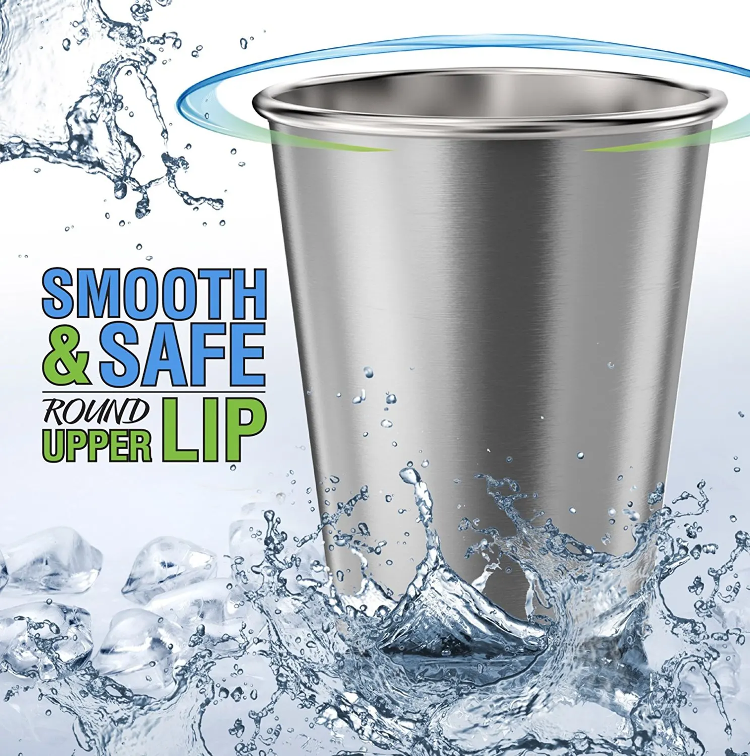 Чашка для воды 8 унций из нержавеющей стали,