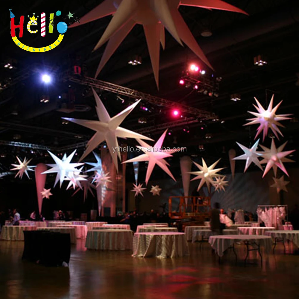 fascinating outdoor festival christmas party decorations LED lights inflatable star