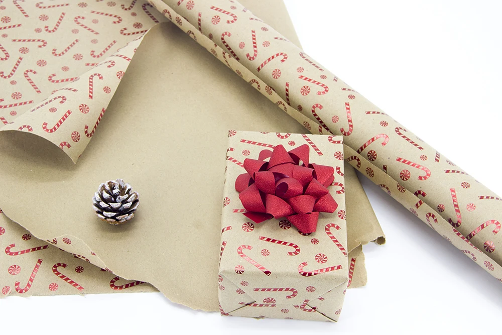 Hot selling Hotstamping craft paper printing recycled gift wrapping paper roll