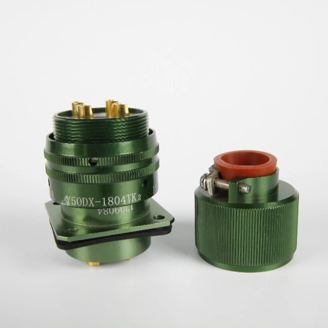 Y50DX-1804TK2 Циркуляр военного 4 pin авиации разъем